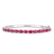 11-1/4 CT TGW Oval-Cut Created Ruby Bangle in Sterling Silver