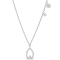 1/4 CT TW Diamond Station Necklace in 14K White Gold