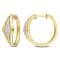 1/5 CT TW Diamond Pave Hoop Earrings in 10k Yellow Gold