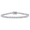 1/2 CT TW Diamond S-Shape Tennis Bracelet in Sterling Silver