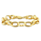 10.5MM Rolo Chain Bracelet in 18K Yellow Gold Over Sterling Silver