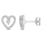 1/3 CT TGW White Topaz and 1/5 CT TW Diamond Open Heart Earrings in
Sterling Silver