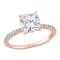 2 CT DEW Created Moissanite and 1/10 CT TW Diamond Engagement Ring in
14K Gold