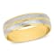 Men's 6mm Double Row Wedding Band in 14K 2-Tone Gold