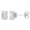 3 1/5 CT TGW Emerald Cut Created White Sapphire Stud Earrings in
Sterling Silver