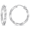 1/4 CT TW Diamond Twisted Hoop Earrings in Sterling Silver