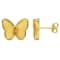 1/4 CT TGW Citrine Butterfly Stud Earrings in Yellow Plated Sterling Silver