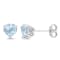 2 CT TGW Heart Sky Blue Topaz Stud Earrings in Sterling Silver