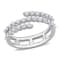 5/8 CT TGW Lab Grown Diamond Coil Ring in Platinum Plated Sterling Silver