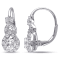 2.00ctw Created White Sapphire Twist Drop Earrings in Sterling Silver