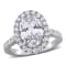 3 7/8 CT TW Lab-Grown Diamond Halo Ring in 14K White Gold