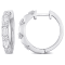 1 CT TW Diamond Vintage Hoop Earrings in Platinum