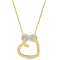 Diamond Accent Infinity Heart Pendant with Chain in 18K Yellow Gold Over
Sterling Silver