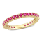 1 3/5 CT TGW Created Ruby Eternity Ring in 10K Yellow Gold