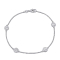 1 CT TW Lab-Grown Diamond Station Bracelet in 14K White Gold