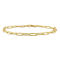 3.5MM Polished Paperclip Chain Bracelet in 18K Yellow Gold Over Sterling Silver