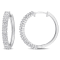1 3/4 CT TGW Created Moissanite Hoop Earrings in Sterling Silver