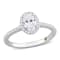 1 CT TGW Lab Grown Diamond with Tsavorite Accent Halo Engagement Ring in
14K White Gold