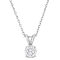 1.0ctw Lab-Grown Diamond Solitaire Pendant with Chain in Platinum (IGI Certified)
