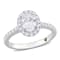 1 1/2 CT TGW Lab Grown Diamond with Tsavorite Accent Halo Engagement
Ring in 14K White Gold