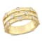 1/2 CT TGW Lab Grown Diamond Triple Row Ring in 18K Yellow Gold Plated
Sterling Silver
