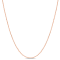 1MM Ball Chain Necklace in Rose Plated Sterling Silver