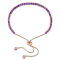 Amethyst Tassel Bolo Bracelet in 18K Rose Gold Over Sterling Silver