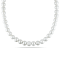 10 - 11 MM Freshwater Cultured Pearl Strand with Sterling Silver Ball Clasp