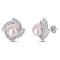 9.5-10MM Cultured Pearl and 2 1/8 ctw Cubic Zirconia Stud Earrings in
Sterling Silver