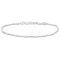White Enamel Ball Link Bracelet in Sterling Silver