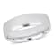 Men's 6mm Polished Finish Wedding Band in 14K White Gold