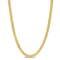 4MM Double Curb Link Chain Necklace in Yellow Plated Sterling Silver