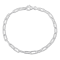 3.5MM Fancy Paperclip Chain Bracelet in Sterling Silver