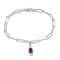 1 2/5 CT TGW Created Ruby and Created White Sapphire Bracelet in
Sterling Silver