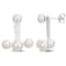 5-6.5MM Freshwater Cultured Pearl Dangle Earrings in 10K White Gold