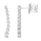 5/8 CT TW Diamond Curved Line Earrings in 14K White Gold