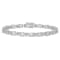 7 3/8 CT TGW Green Quartz and Diamond Accent Tennis Bracelet in Sterling Silver