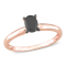 1/2 ct Black Diamond Solitaire Engagement Ring in 14K Rose Gold