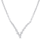 1/3 CT TGW Lab Grown Diamond "V" Necklace in Platinum Plated
Sterling Silver