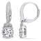 1/3 CT TW Diamond Leverback Earrings in Sterling Silver