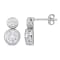 3 3/4 CT TGW Cubic Zirconia Bezel Set Stud Earrings in Sterling Silver