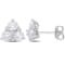 2 CT TGW Created White Sapphire Stud Earrings in Sterling Silver