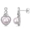 7-7.5 MM Freshwater Cultured Pearl and 1/10 CT TW Diamond Heart Drop
Earrings in Sterling Silver