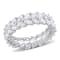 4 1/5 CT DEW Created Moissanite Eternity Band in Sterling Silver
