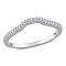 1/10 CT TW Diamond Chevron Anniversary Band in Sterling Silver