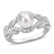 7-7.5MM Freshwater Cultured Pearl and Diamond Accent Infinity Ring in
Sterling Silver