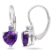 2-5/8ctw Amethyst and Tanzanite Earrings in Sterling Silver