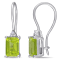 2 CT TGW Peridot and Diamond Accent Earrings in Sterling Silver