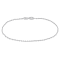 Diamond Cut Cable Chain Bracelet in Platinum, 7 in