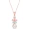 9.5-10MM Freshwater Cultured Pearl and 2 3/4 CT TGW Topaz Pendant in 18K
Rose Gold Sterling Silver